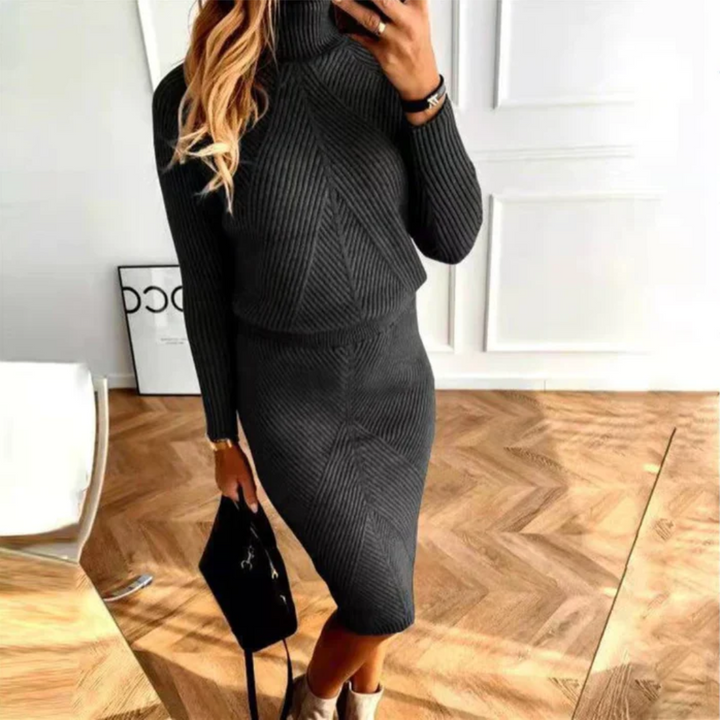 Anna | Women’s Summer Turtleneck Long Midi Dress