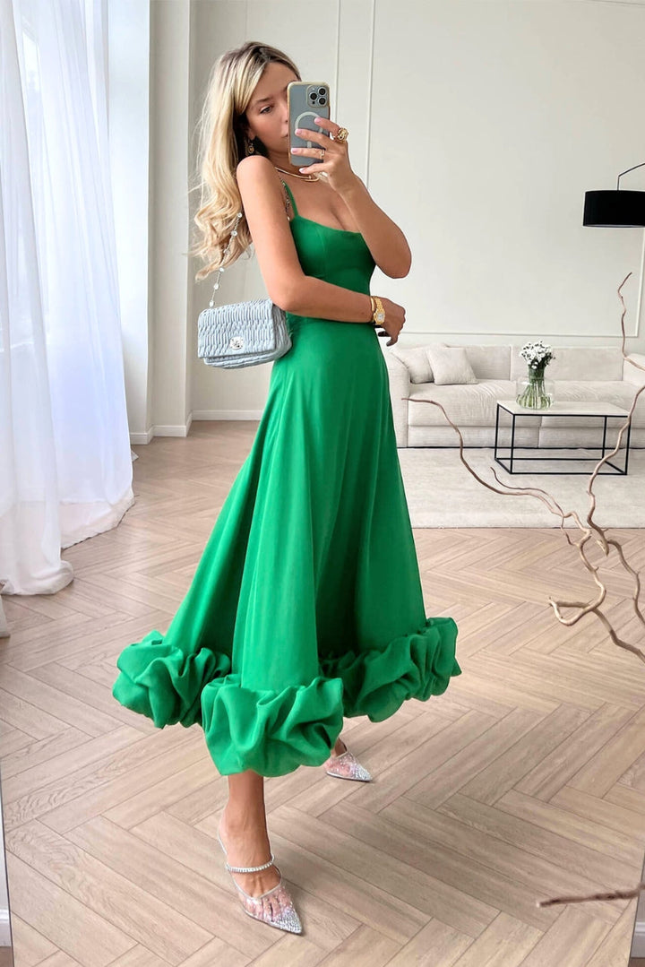 Faith | Women Summer Ruffle Hem Midi Dress