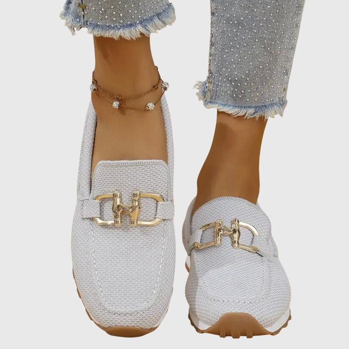 Anna | Women’s Orthopedic Metal Accent Slip On Loafers