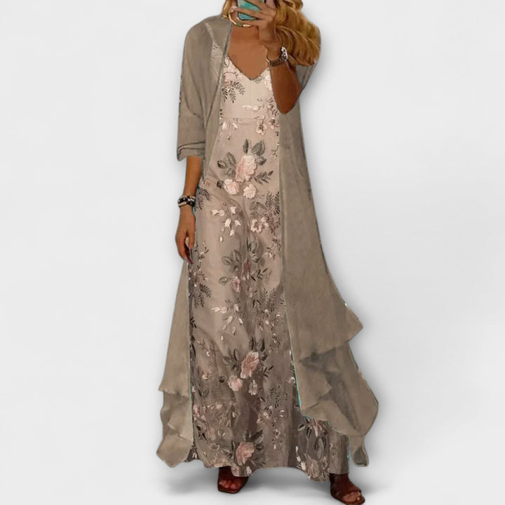 Dakota | Women’s Floral V Neck Layered Maxi Dress