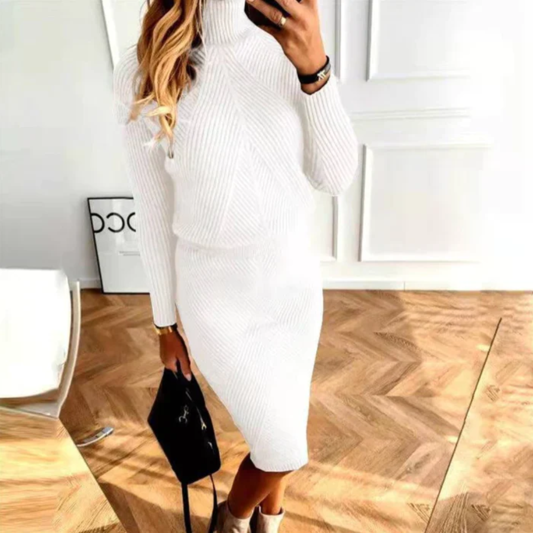 Anna | Women’s Summer Turtleneck Long Midi Dress