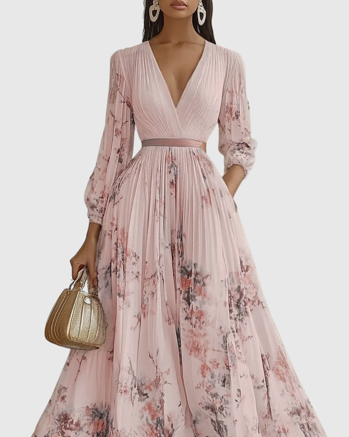 Faith | Womens Sleeveless Pleated Floral Midi Dress