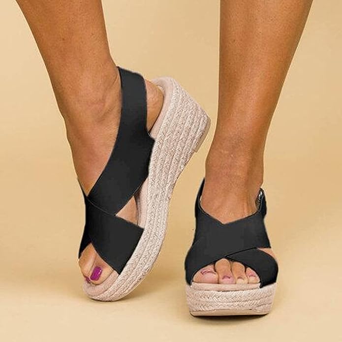Ashley | Women’s Summer Cross Strap Platform Sandals