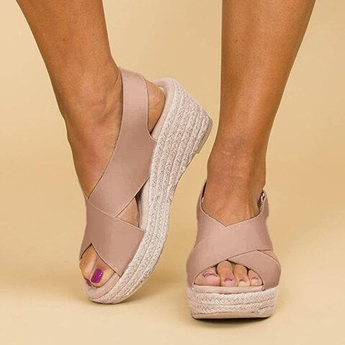 Ashley | Women’s Summer Cross Strap Platform Sandals