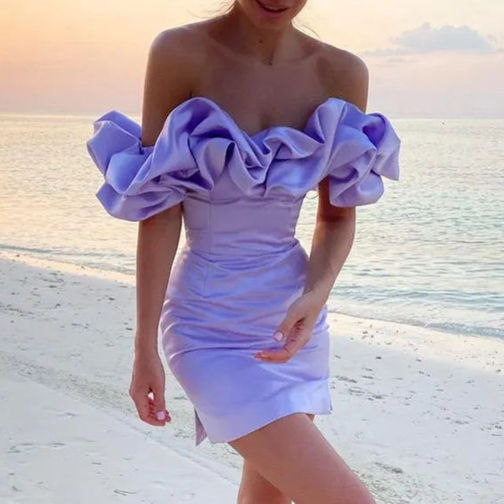 Fiona | Women Wedding Guest Ruffle Mini Dress