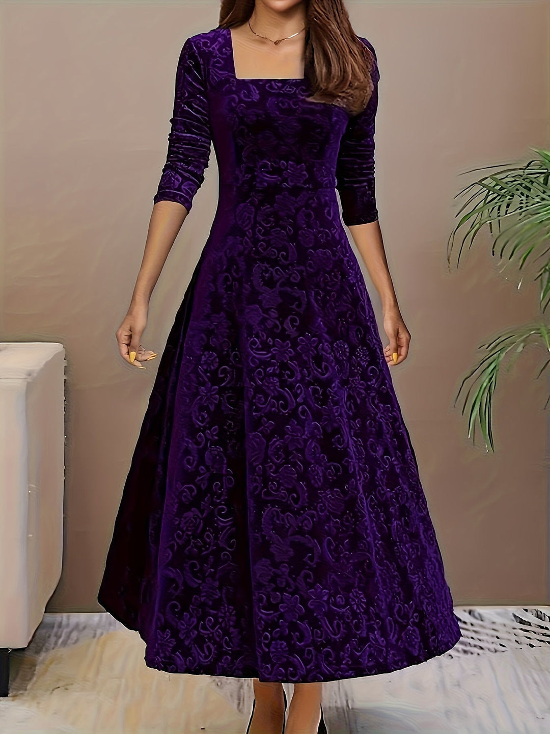 Eleanor | Women Winter Long Sleeve Maxi Dress