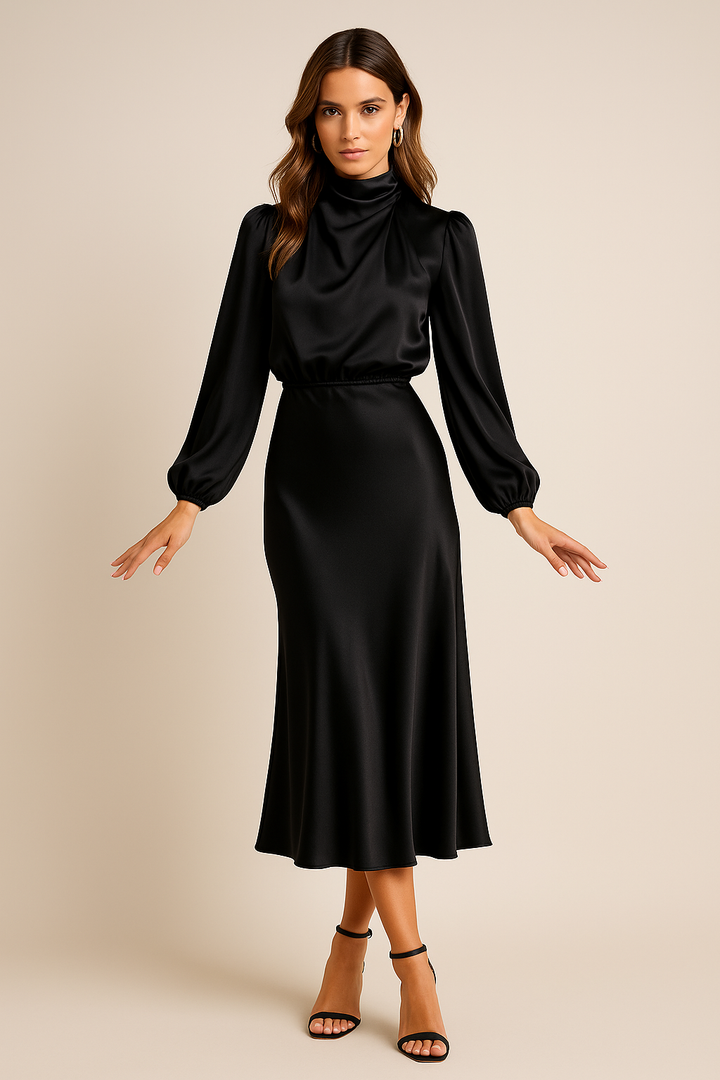 Ashley | Women Summer Long Sleeve Midi Dress