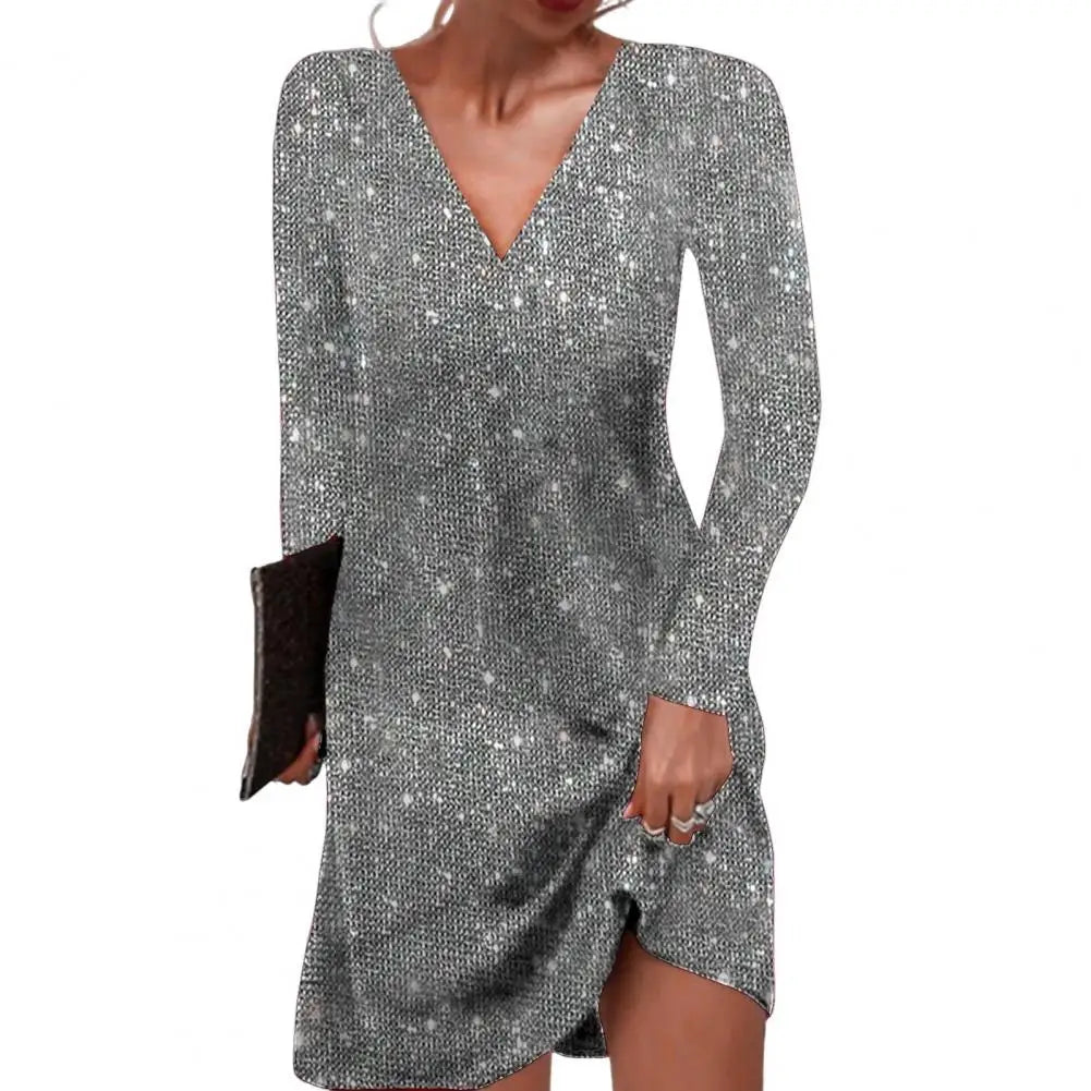 Fiona | Women’s Elegant V Neck Midi Dress