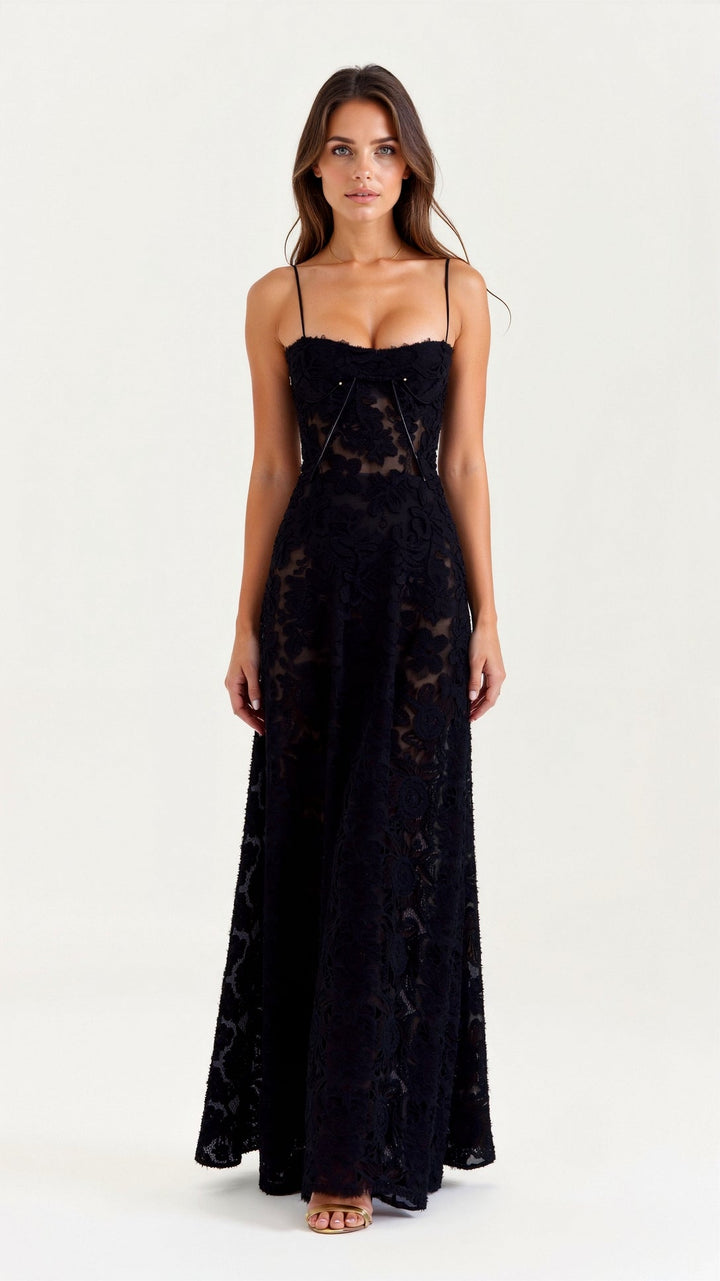 Evelyn | Women Wedding Guest Bustier Maxi Dress