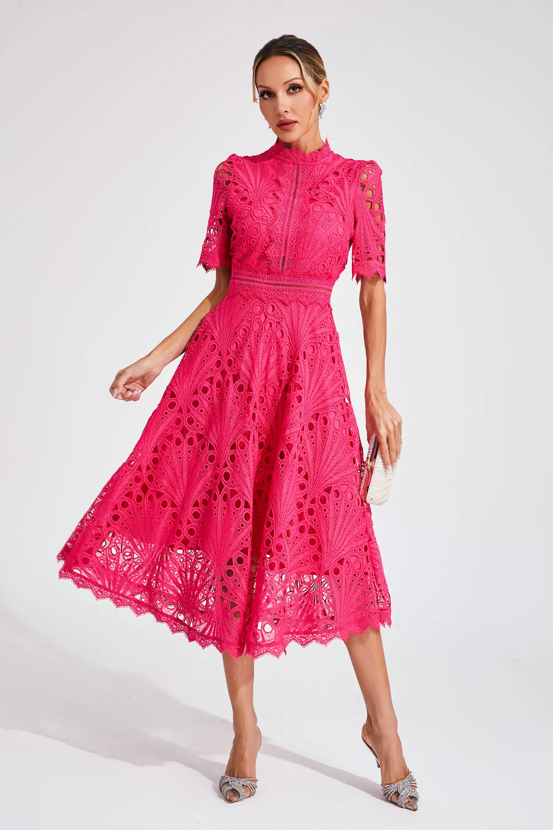 Anna | Women Summer High Neck Midi Dress