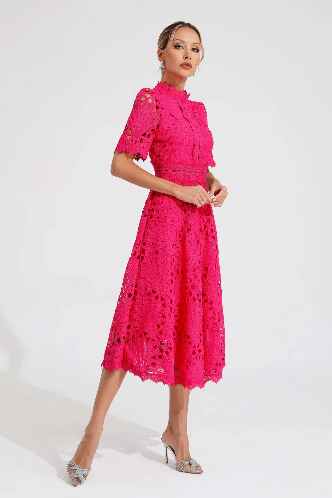 Anna | Women Summer High Neck Midi Dress