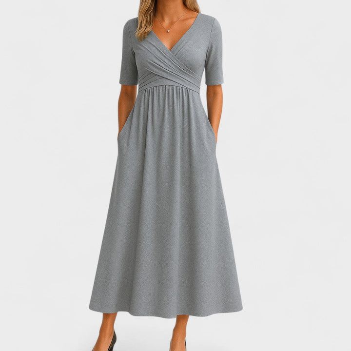 Ella | Women’s Summer V Neck Midi Dress