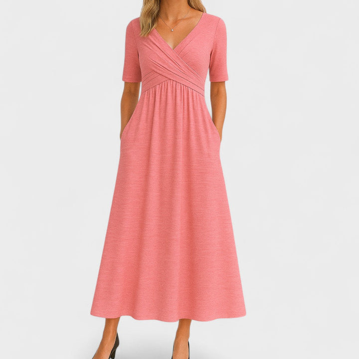 Ella | Women’s Summer V Neck Midi Dress
