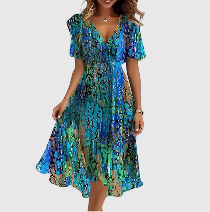 Penelope | Womens Floral V Neck Midi Dress