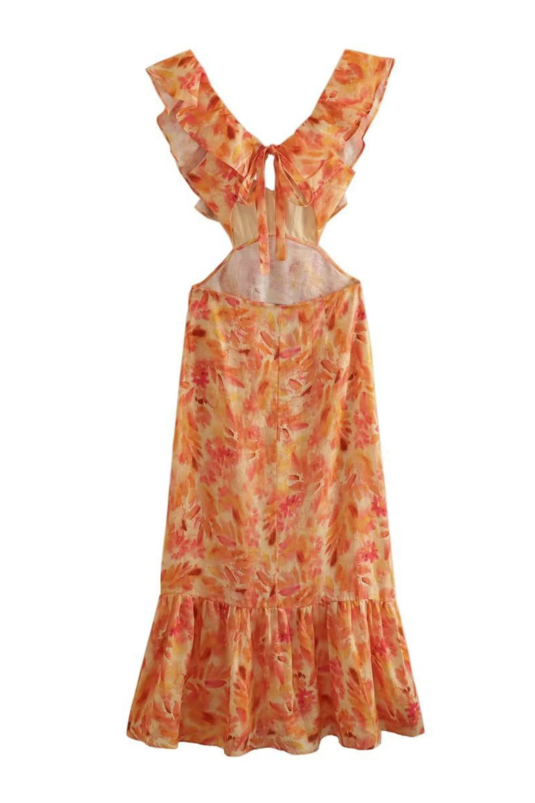 Caroline | Women Summer Sleeveless Maxi Dress with Ruffle Straps