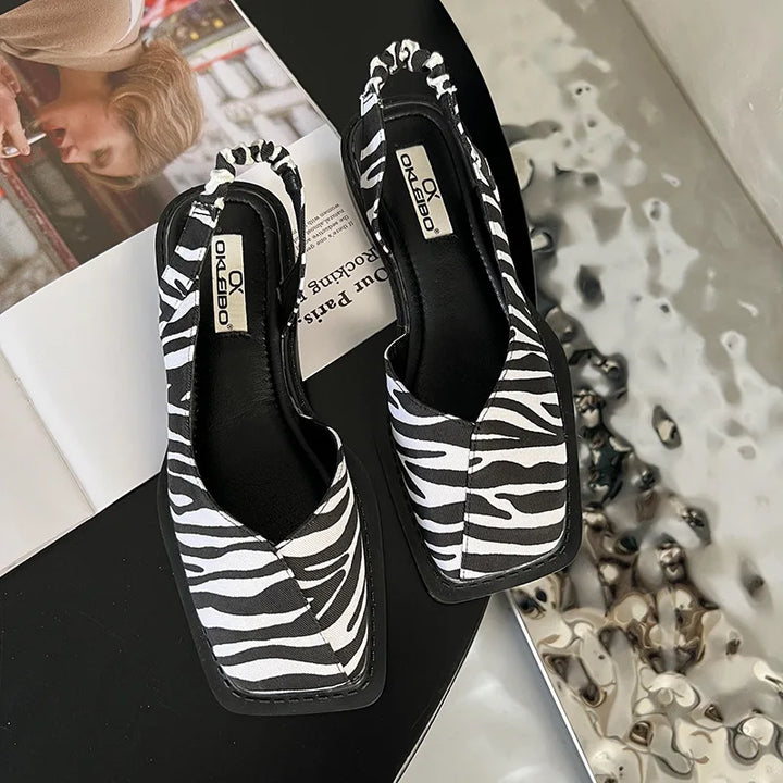 Blair | Women Summer Square Toe Slingback Sandals