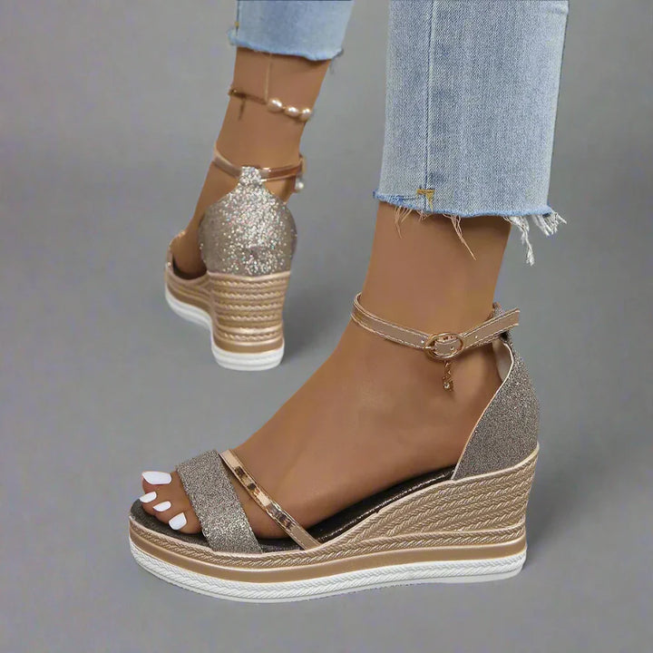 Anna | Women’s Summer Ankle Strap Wedge Sandals