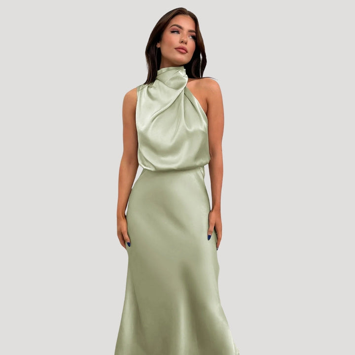 Amelia | Women Wedding Guest High Neck Dress