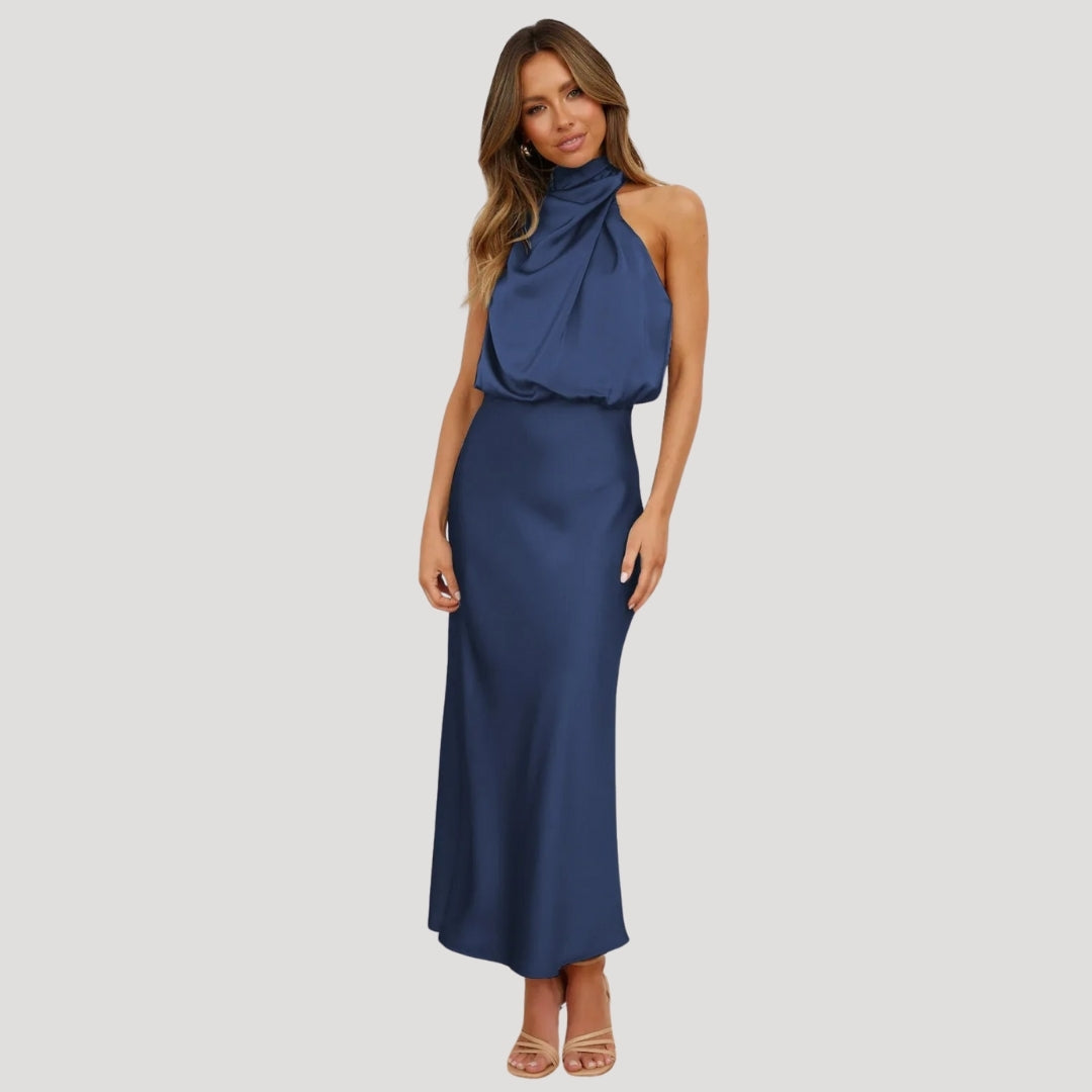 Amelia | Women Wedding Guest High Neck Dress