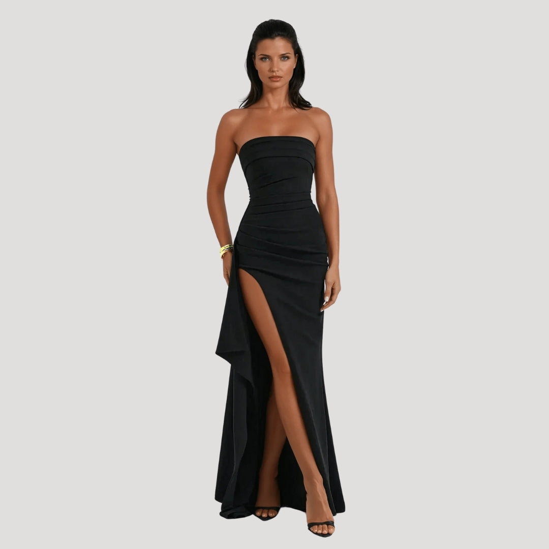 Audrey | Women Wedding Guest Halter Maxi Dress