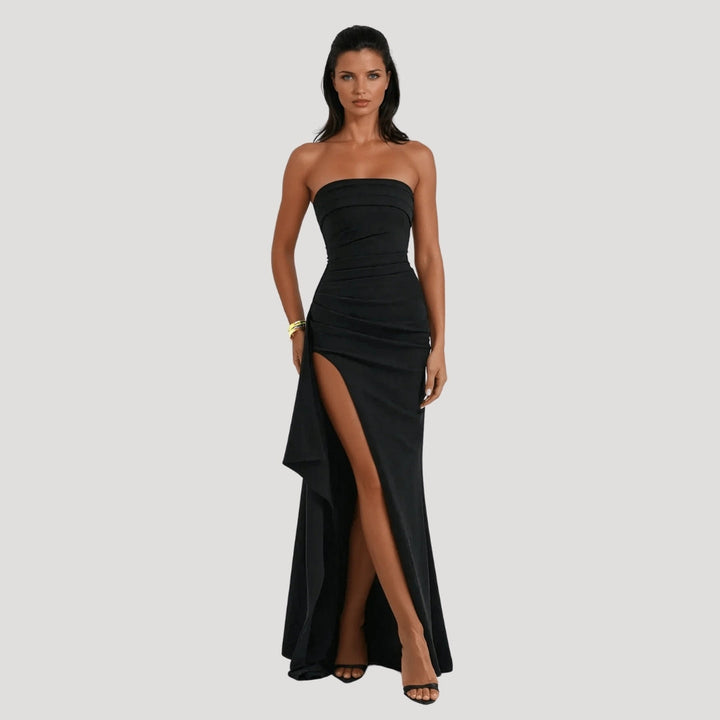 Audrey | Women Wedding Guest Halter Maxi Dress