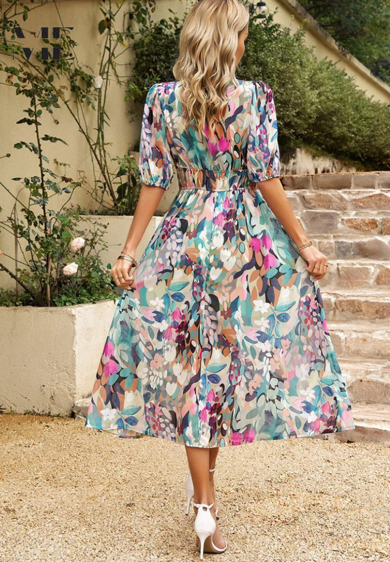 Abigail | Women Summer Floral Midi Dress