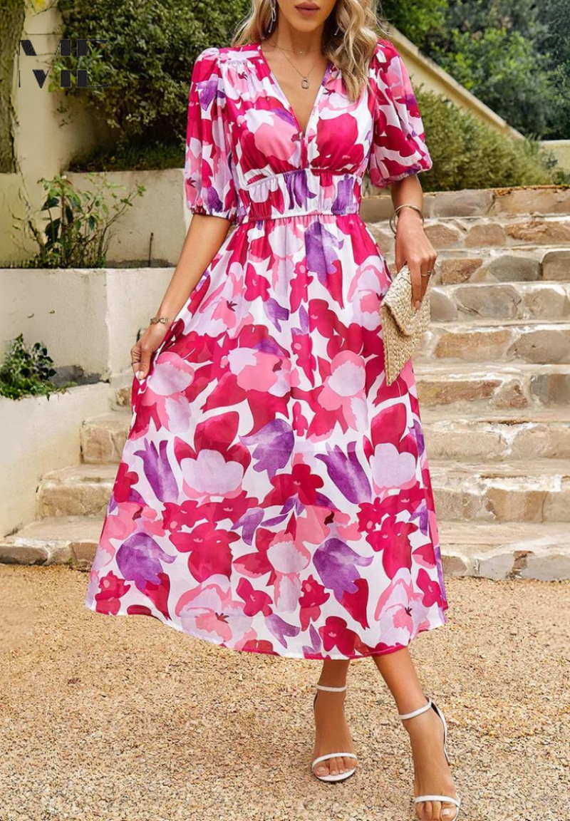 Abigail | Women Summer Floral Midi Dress