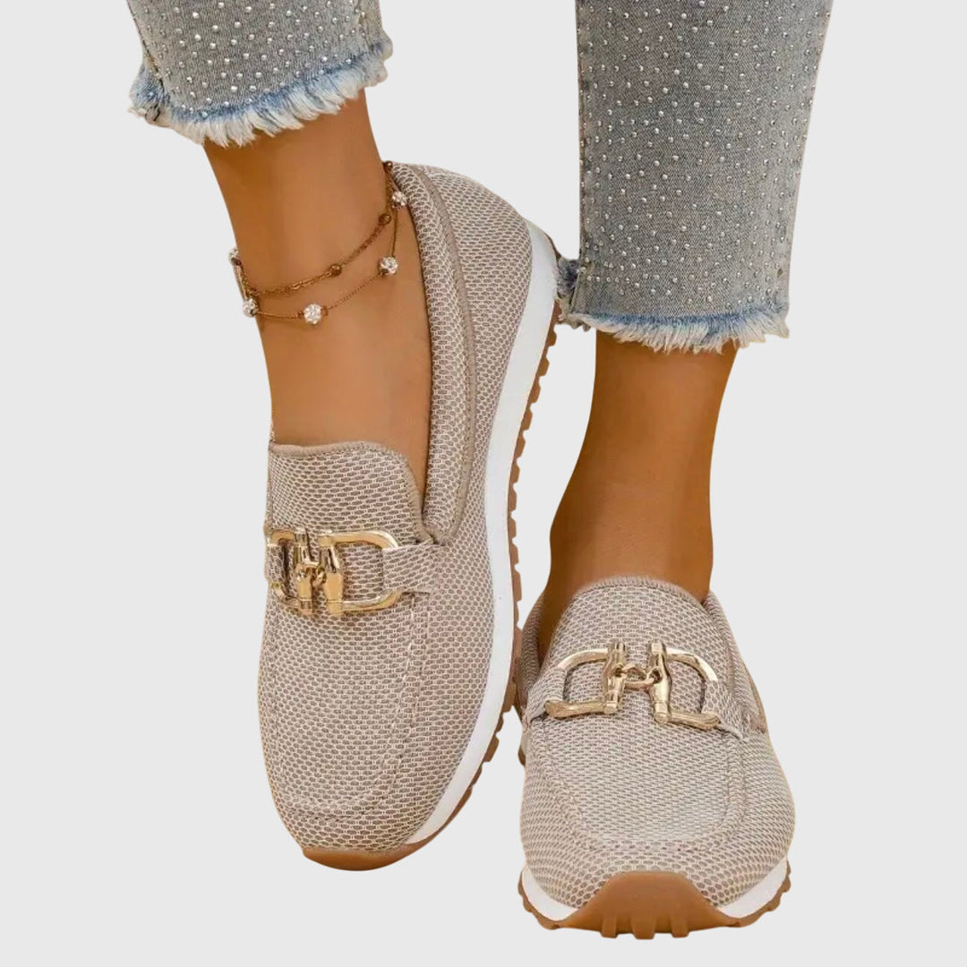 Anna | Women’s Orthopedic Metal Accent Slip On Loafers
