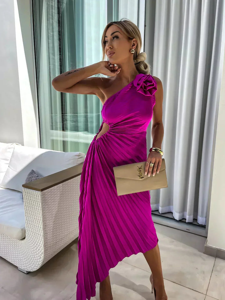 Alexis | Women Summer One Shoulder Midi Dress