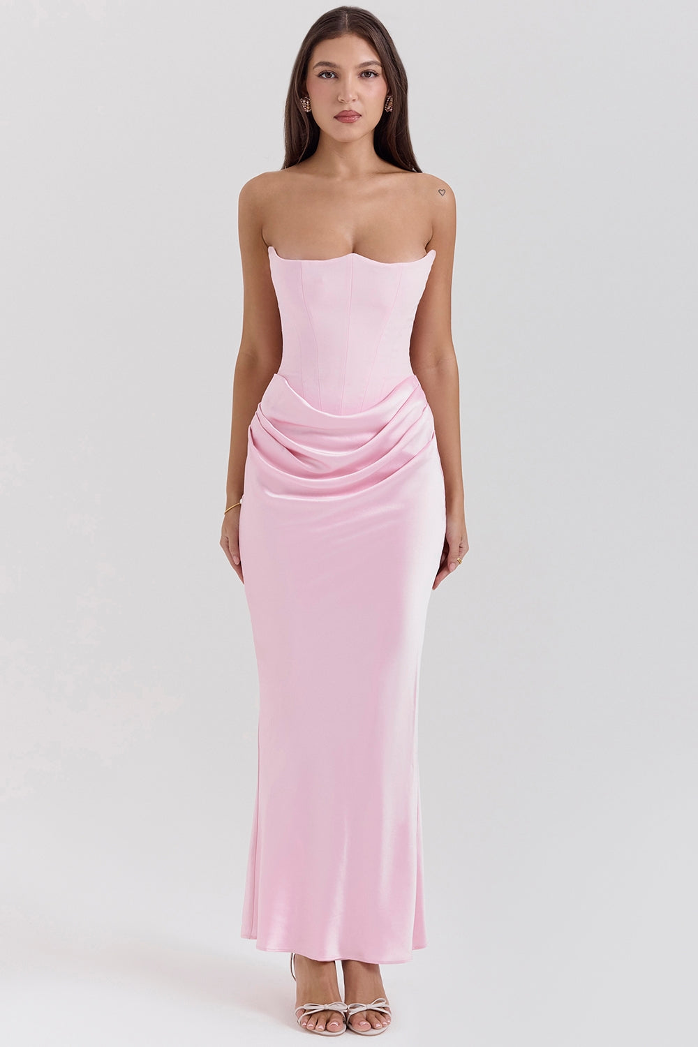 Chloe | Women Wedding Guest Strapless Maxi Dress