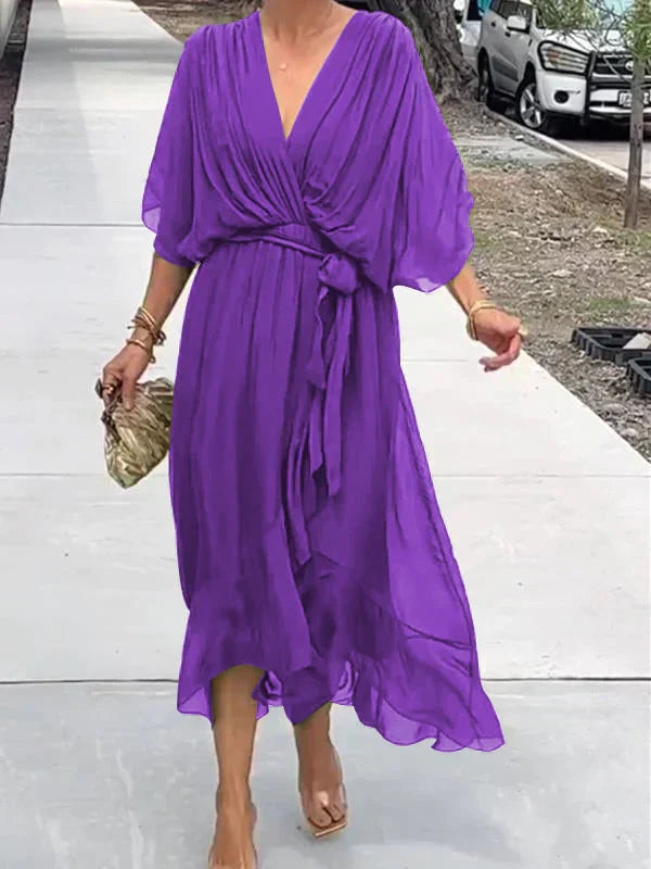 Blair | Women Summer V-Neck Wrap Midi Dress