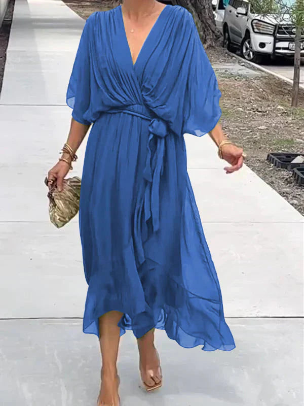 Blair | Women Summer V-Neck Wrap Midi Dress