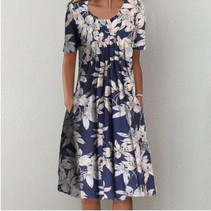 Amelia | Women’s Floral Short Sleeve Midi Dress