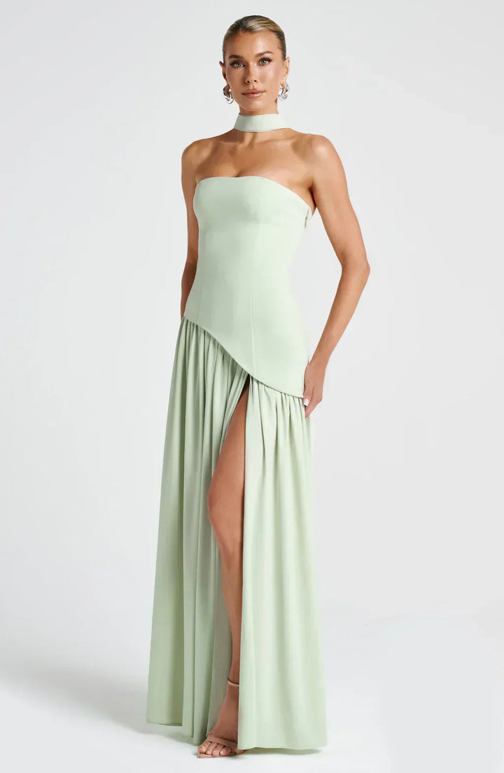 Clara | Women Wedding Guest Asymmetric Maxi Dress