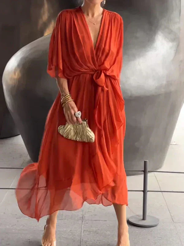 Blair | Women Summer V-Neck Wrap Midi Dress