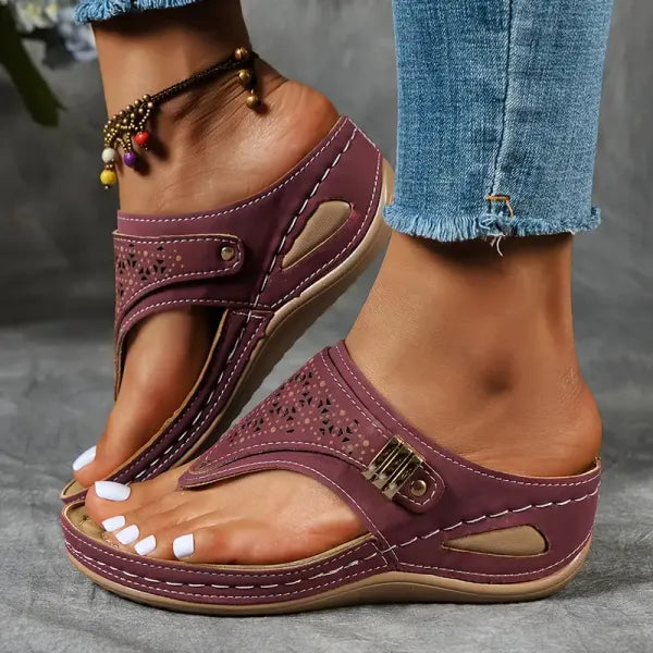 Audrey | Women’s Summer Open Toe Buckle Sandals
