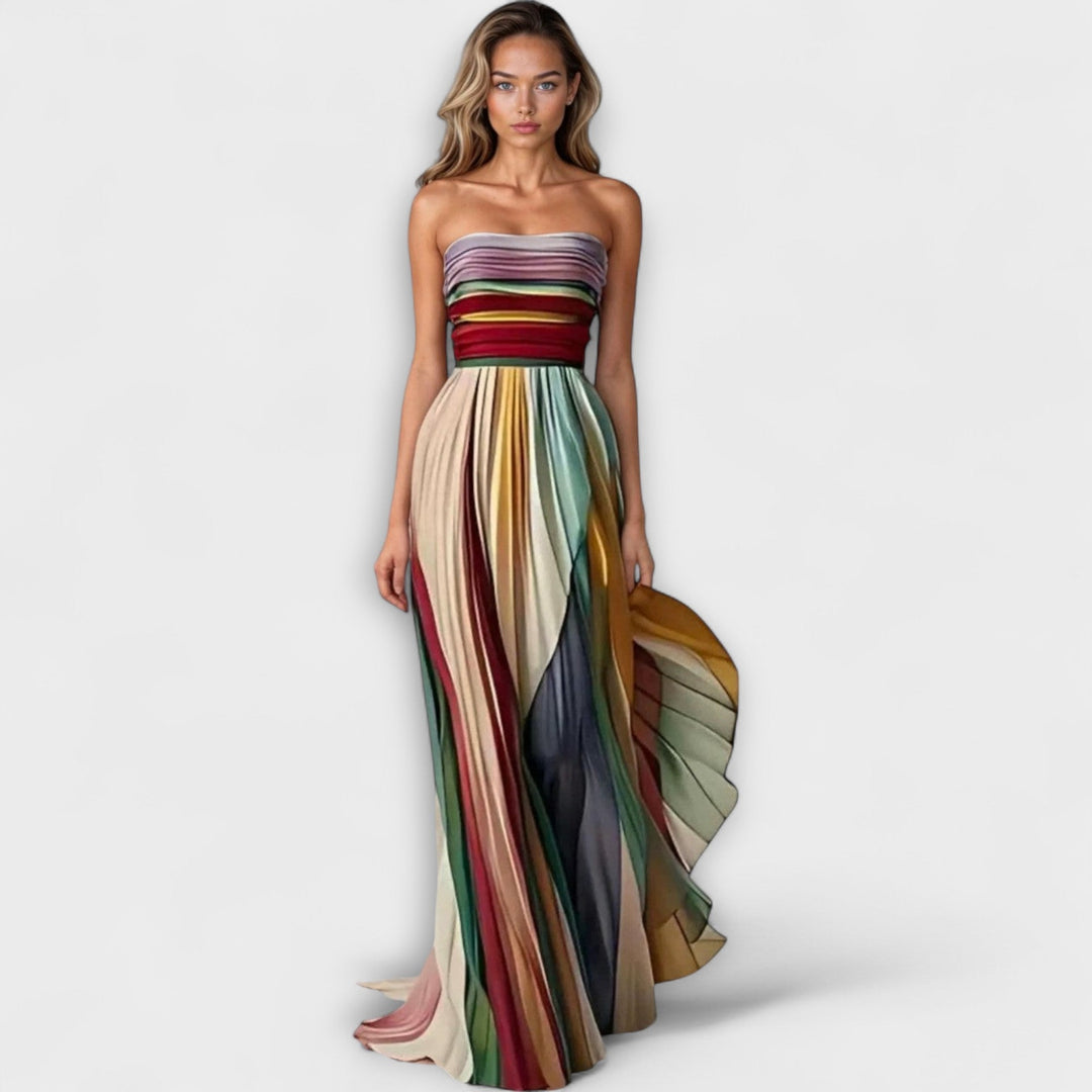 Ella | Women Summer Strapless Pleated Maxi Dress