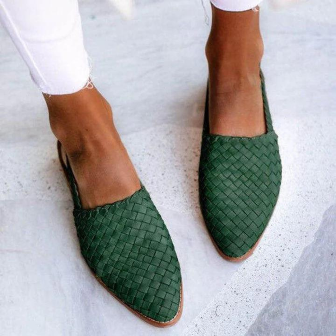 Charlotte | Women's Slip On Woven Flat Loafers