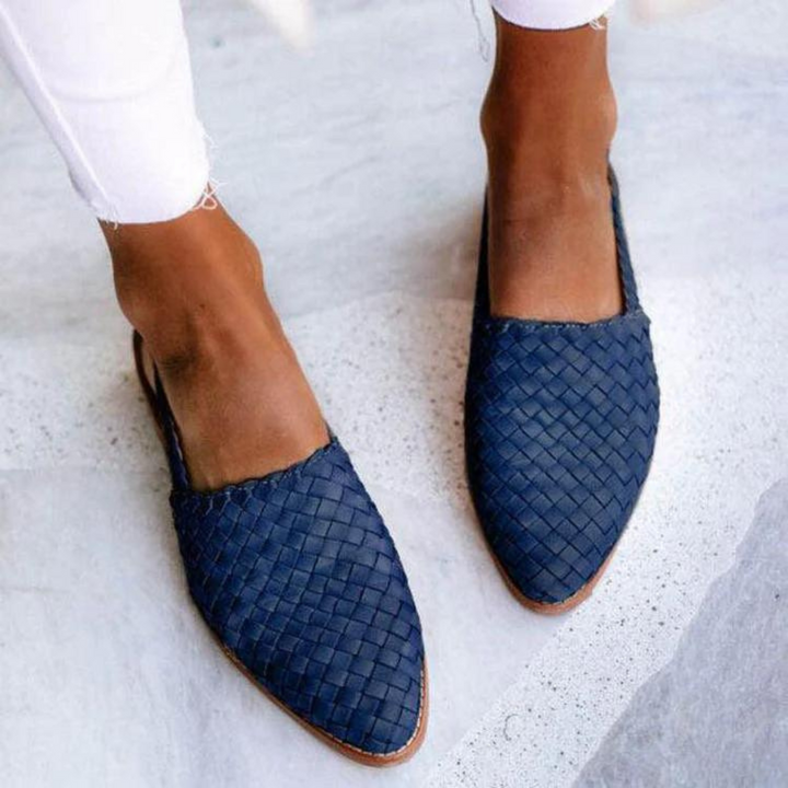 Charlotte | Women's Slip On Woven Flat Loafers