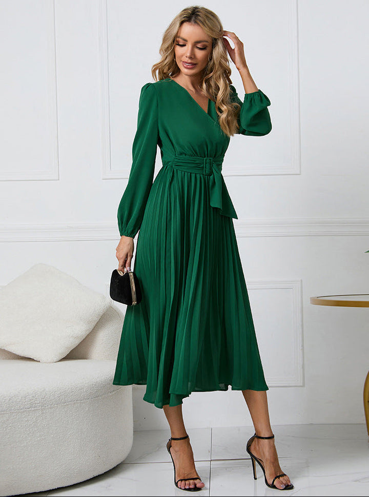 Danielle | Women's Long Sleeve Midi Wedding Guest Dress